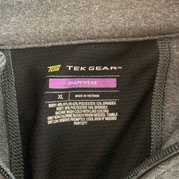 Tek Gear Gray Black Performance Running Workout Full Zip Jacket Size XL - Picture 3 of 3
